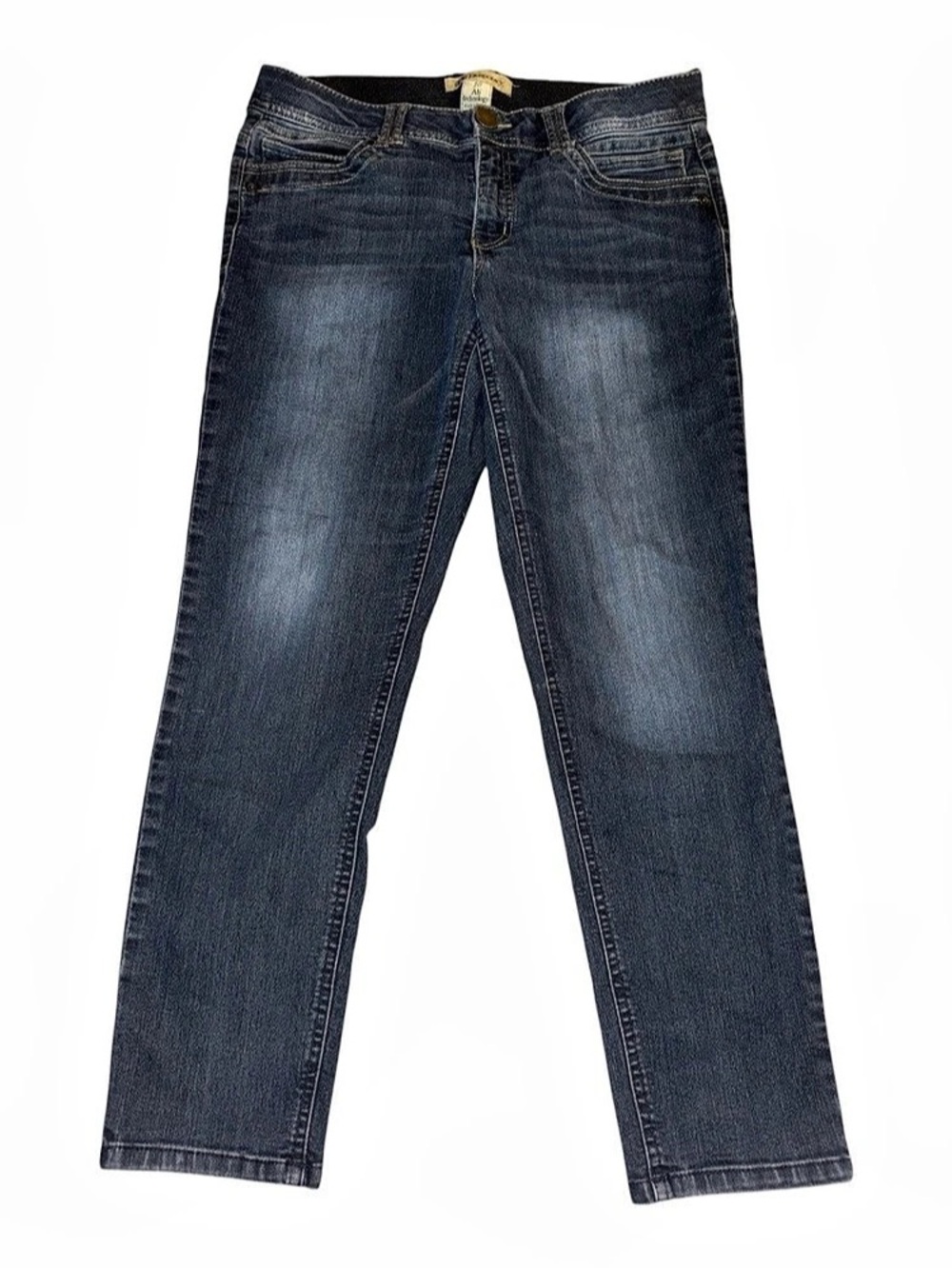 Democracy A'hr Technology Straight Leg Jeans in Blue Waist 10